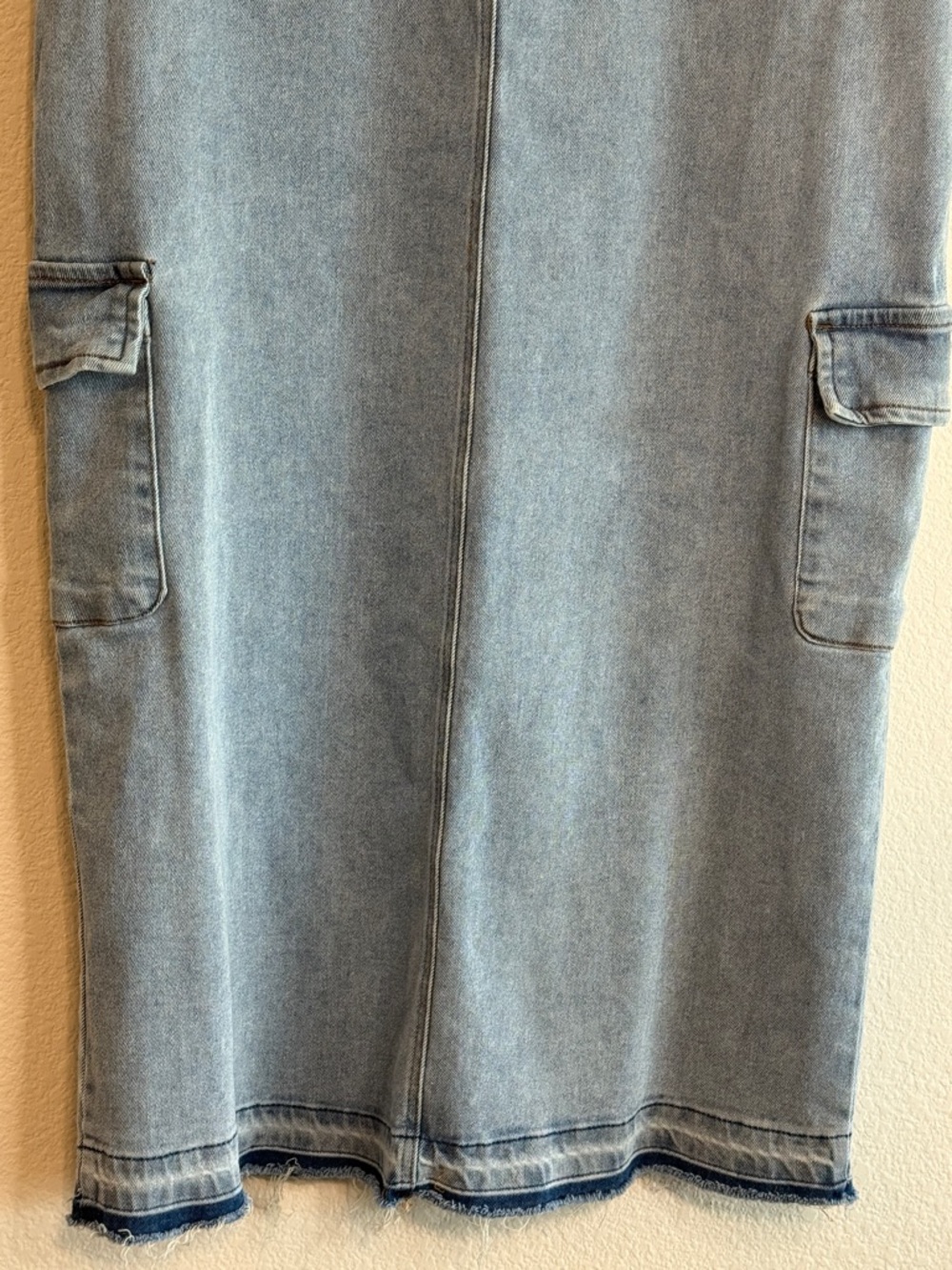 🩵Tinseltown Blue Denim Cargo 🩵Maxi Skirt 15 Y2K Streetwear Long Skirt - Picture 8 of 11